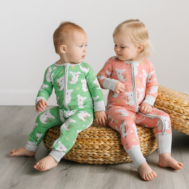 Little Sleepies Green Koalas Zippy top