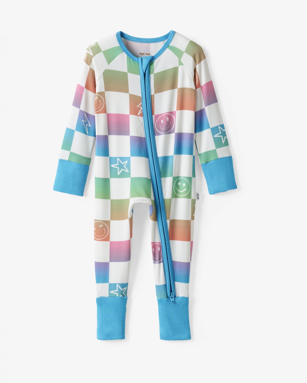 Flat lay of the Ombre Cheery Checks Zippy