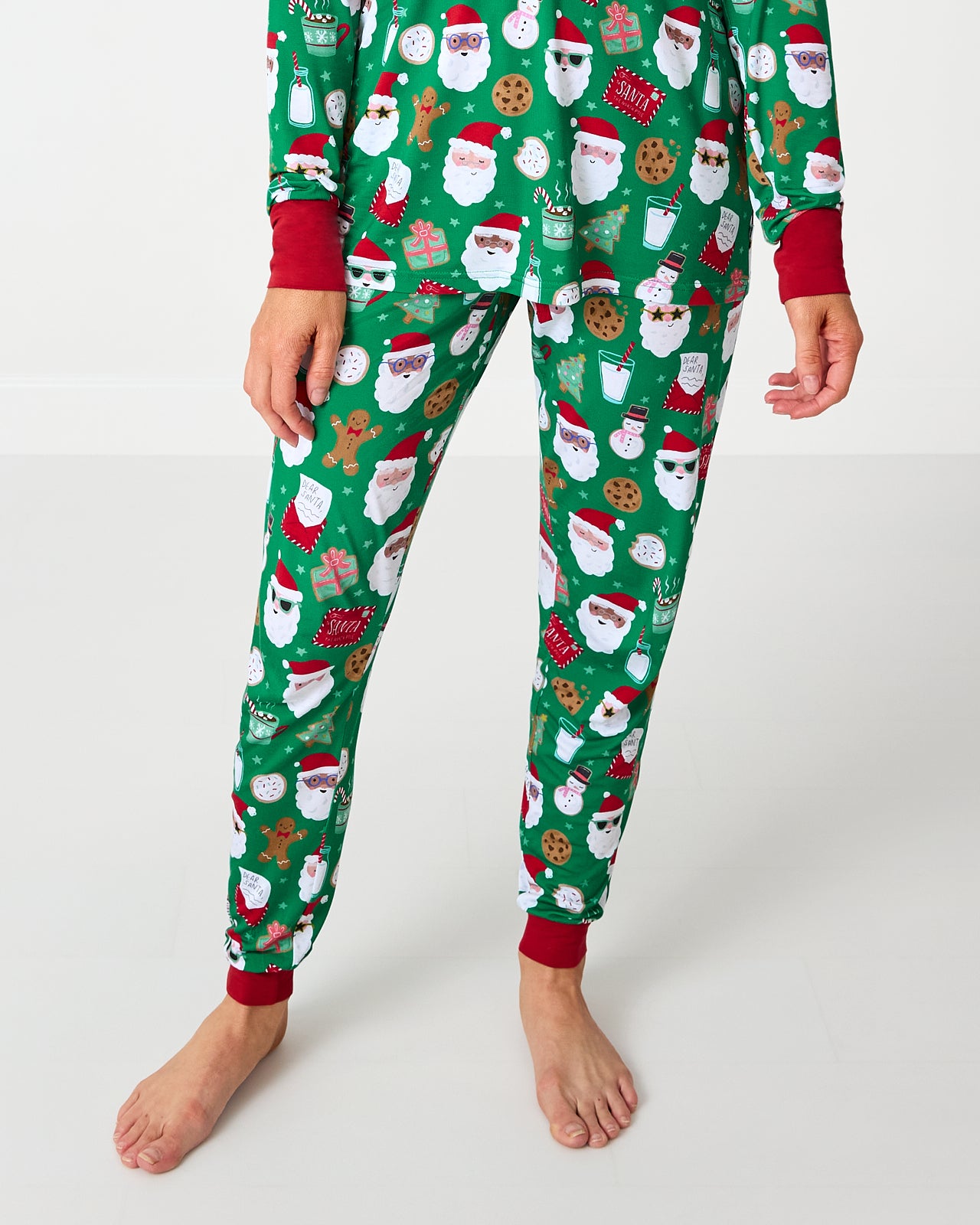 Woman wearing the Cookies for Santa Women's Pajama Pants