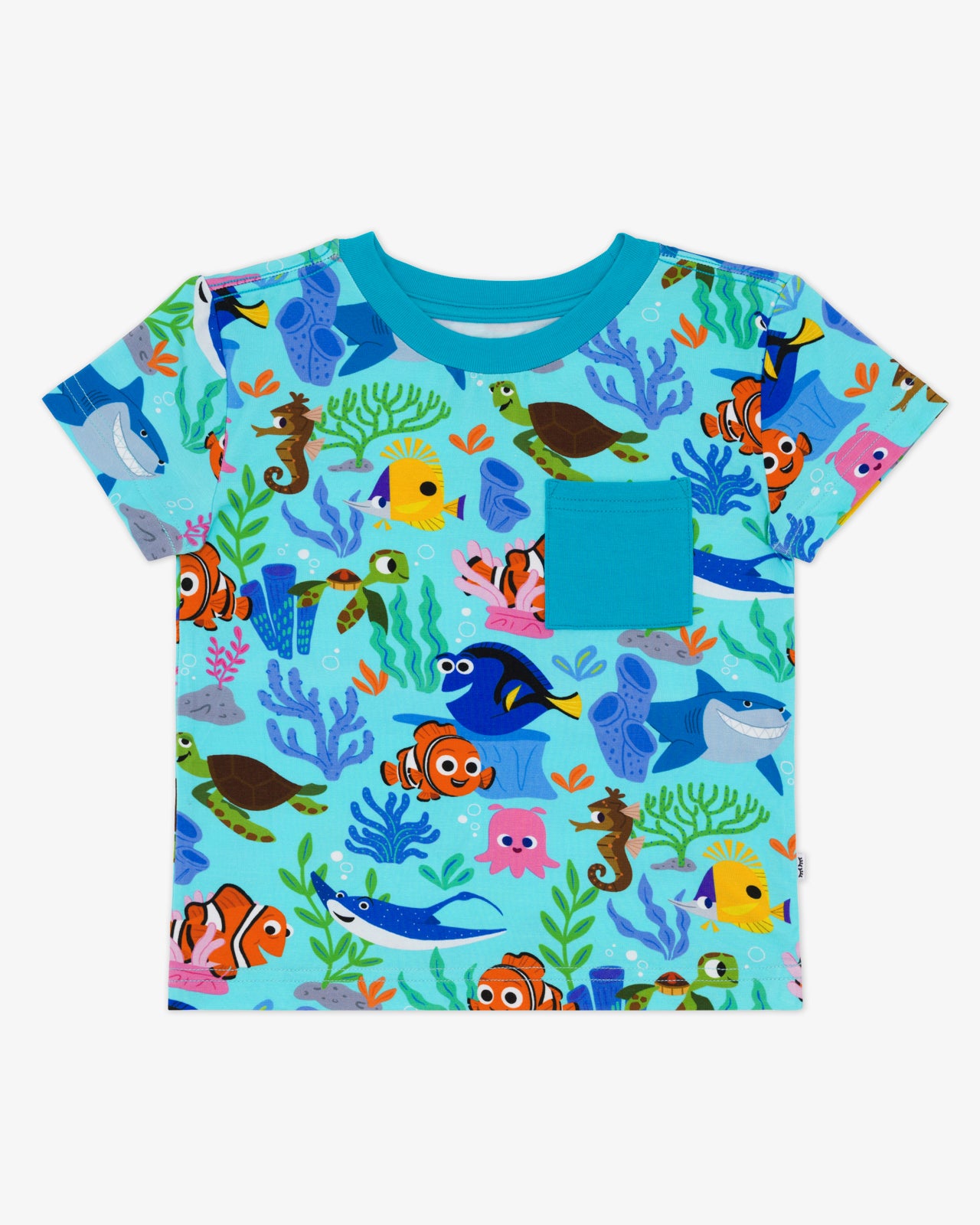 Flay lay of the Disney Nemo's Reef Relaxed Pocket Tee