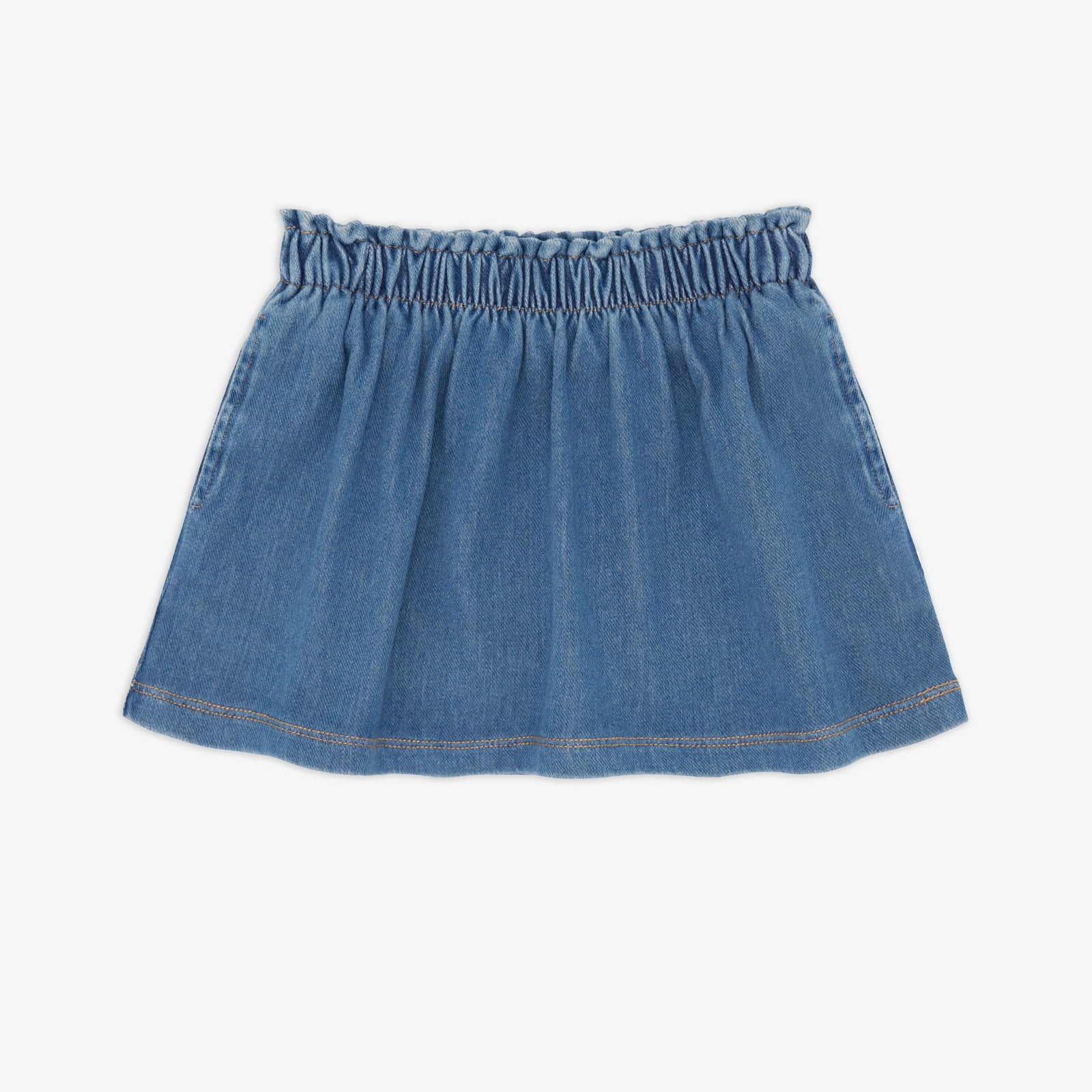 Flat lay of the Midwash Denim Skort