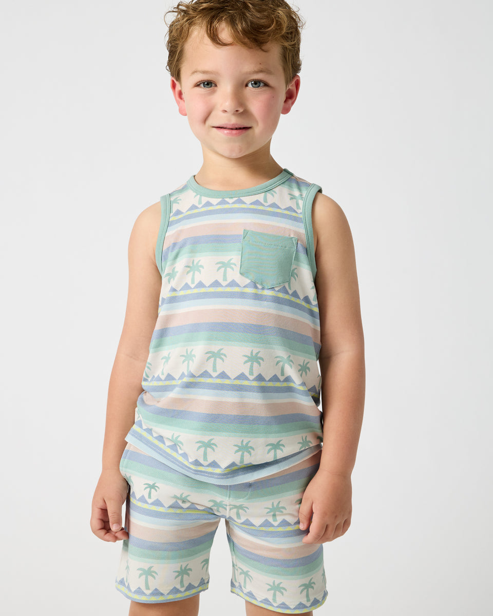 Swell Stripes Pocket Tank | Little Sleepies