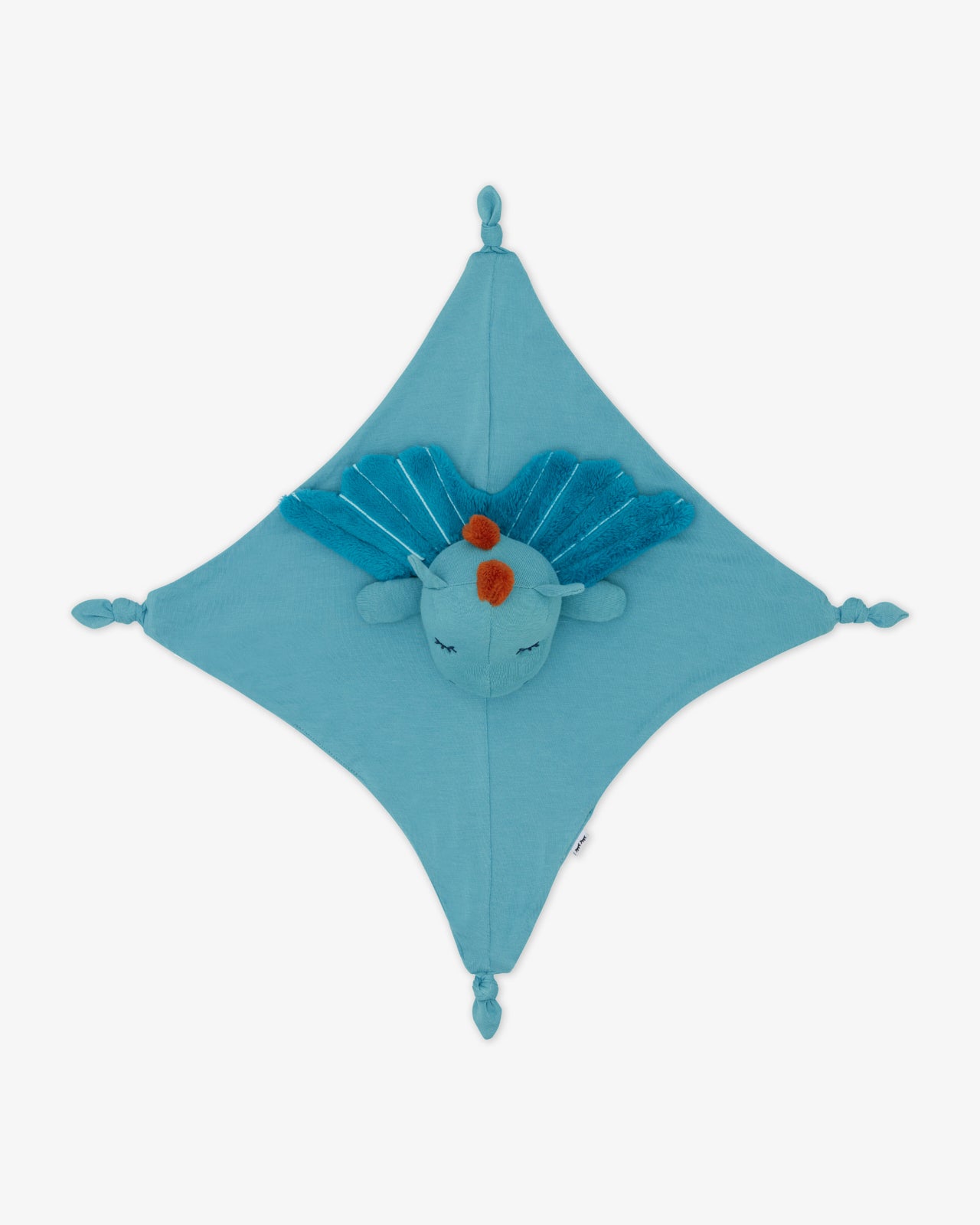 Flat lay of the Spark the Dragon Sleepyhead Lovey showing the full blanket