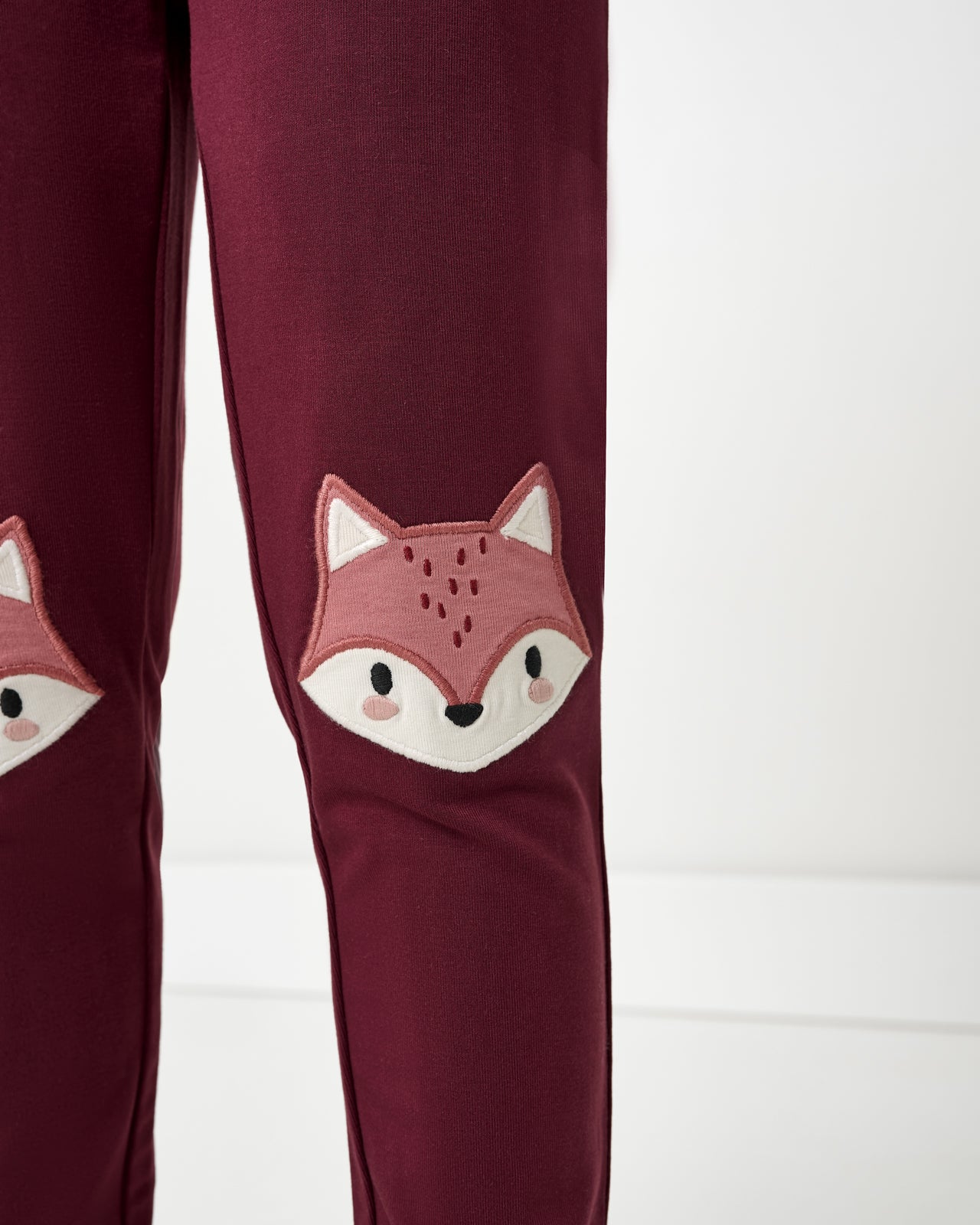 Close up of the fox patch on the Fox Knee Patch Legging