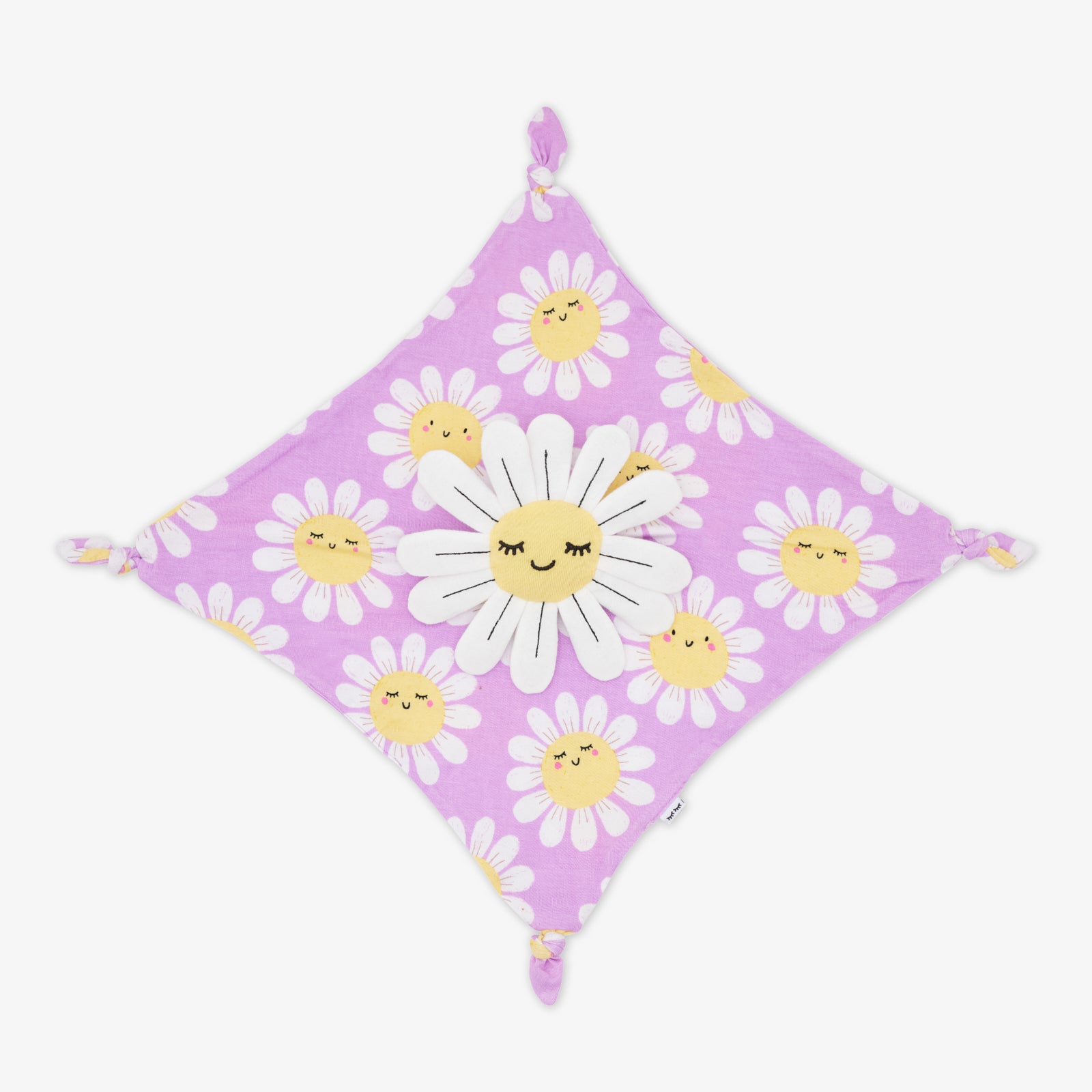 Flat lay of the Maisie the Daisy Sleepyhead Lovey showing the full blanket