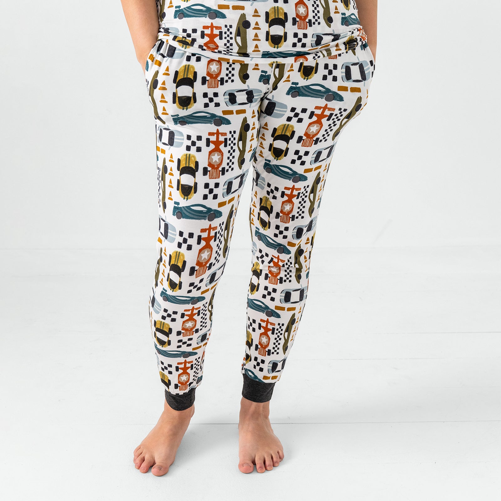 Front view of the Fast Lane Women's Pajama Pants