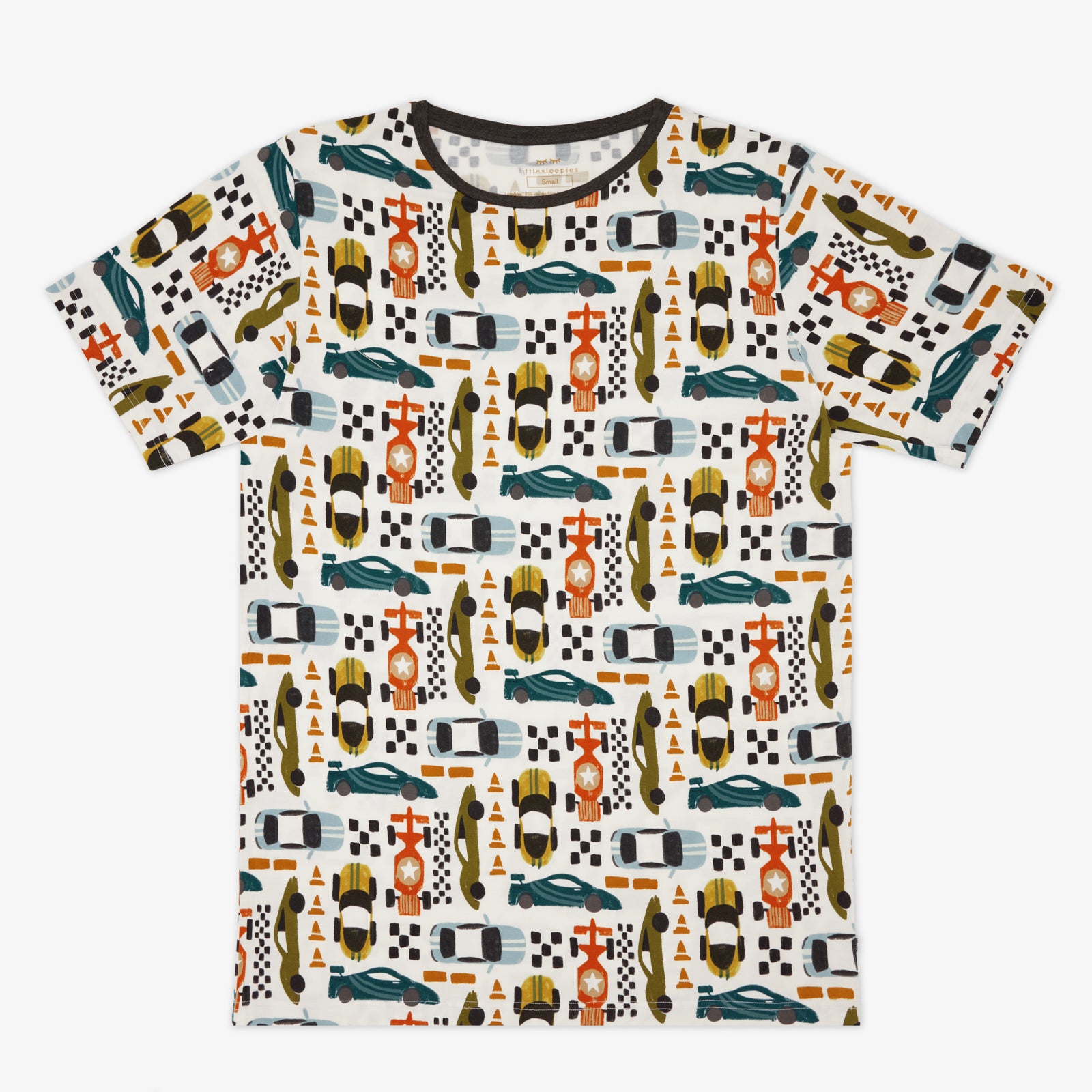 Flat lay of the Fast Lane Men's Short Sleeve Pajama Top