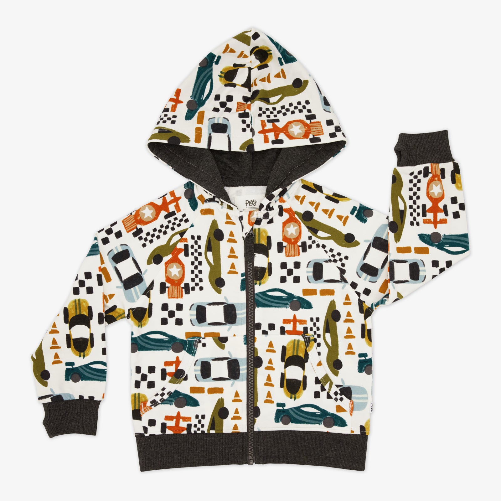 Flat lay of the Fast Lane Zip Hoodie