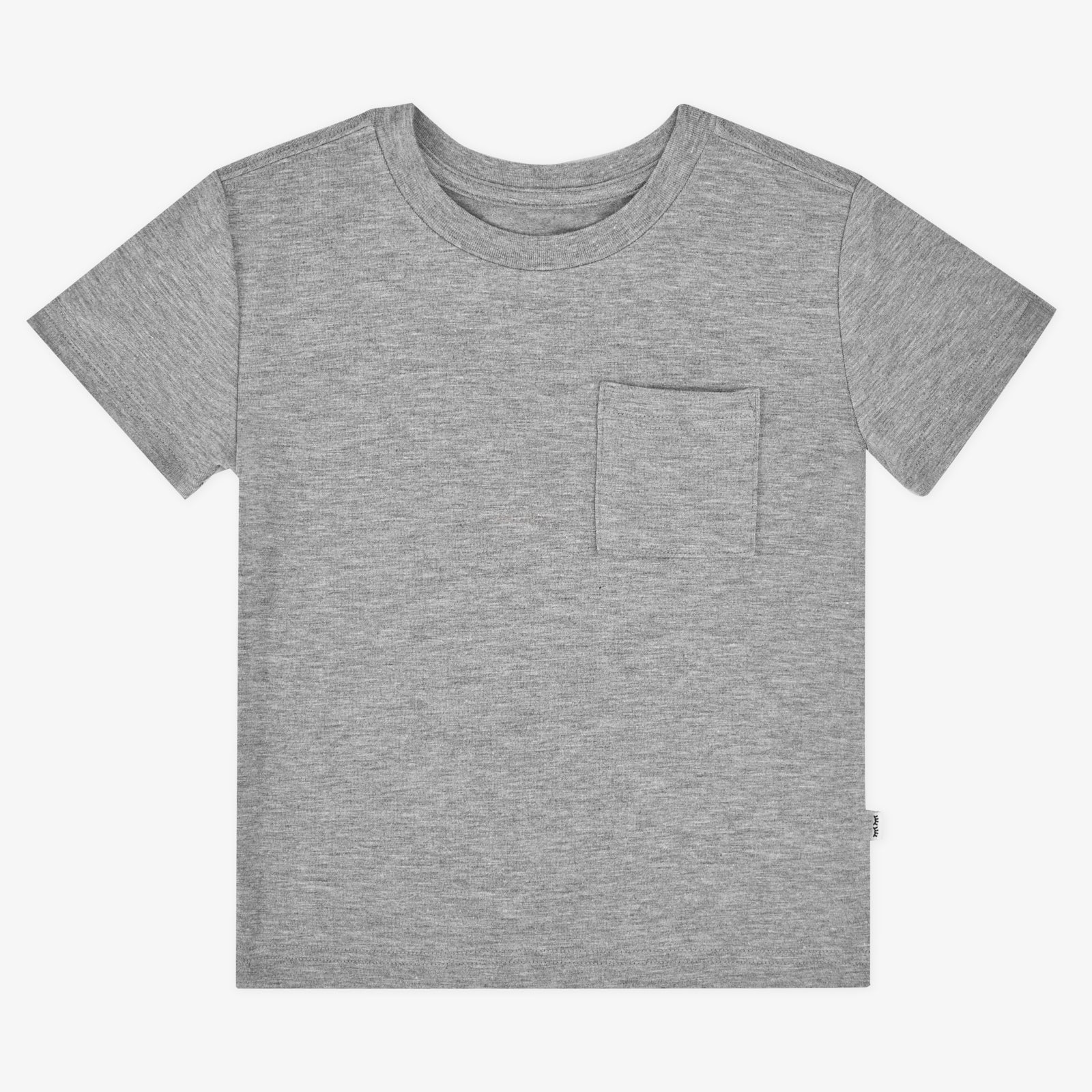 Flat lay of the Heather Gray Relaxed Pocket Tee