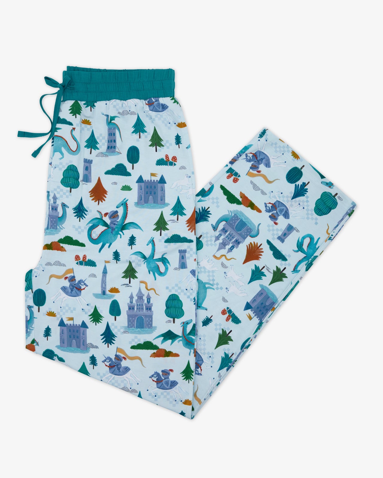 Flat lay of the Knight's Quest Men's Pajama Pants