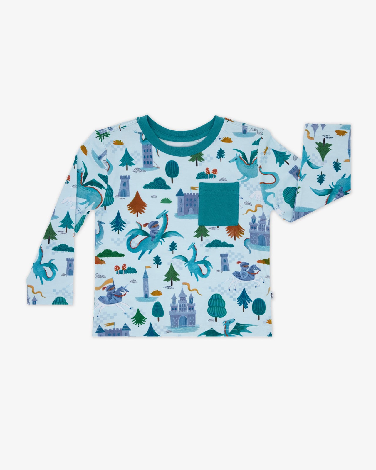 Flat lay of the Knight's Quest Relaxed Pocket Tee