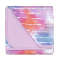 Flat lay image of a Pastel Tie Dye Dreams large cloud blanket