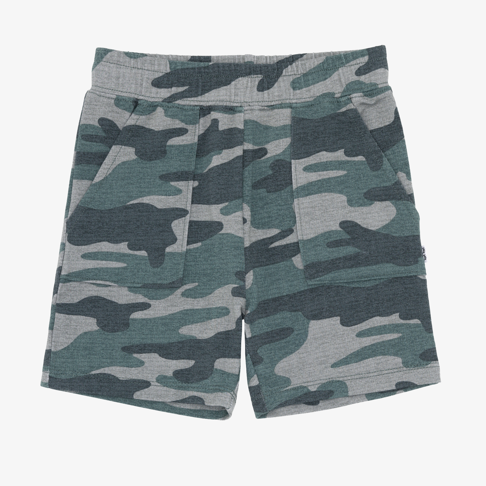 Flat lay of the Vintage Camo Shorts