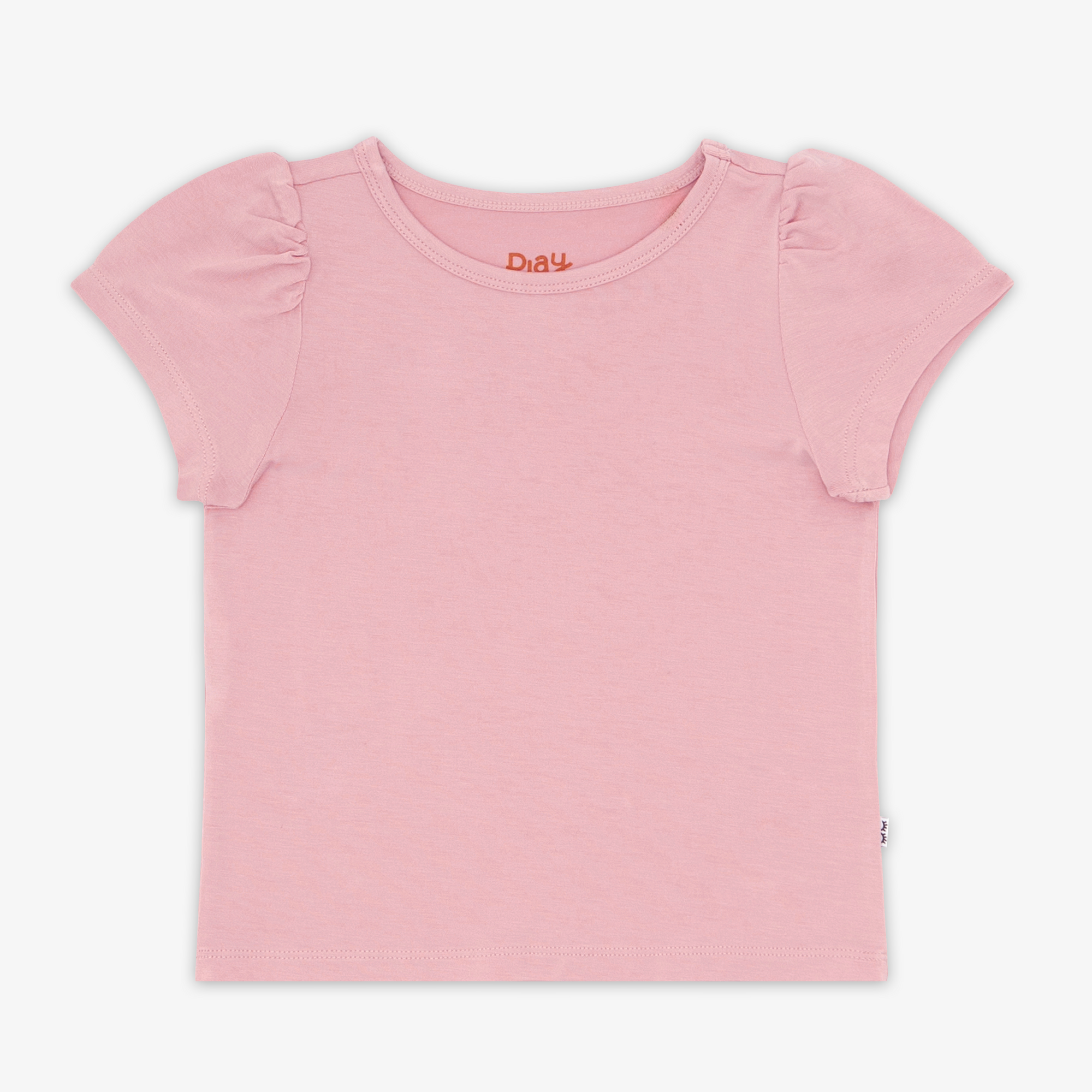 Flat lay of the Mauve Blush Puff Sleeve Tee