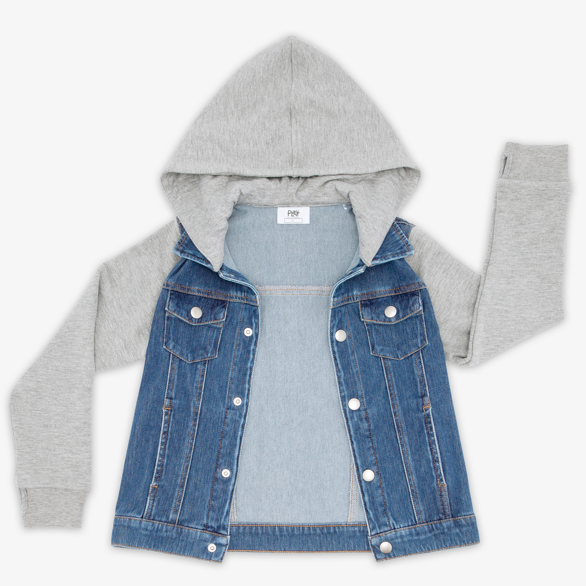 Midwash Blue Gray Denim Jacket - Little Sleepies