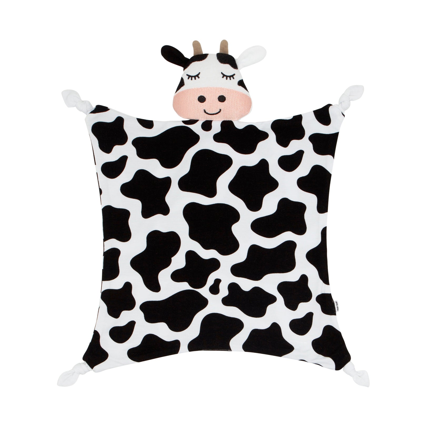 Flat lay image of a Charlie the Cow lovey