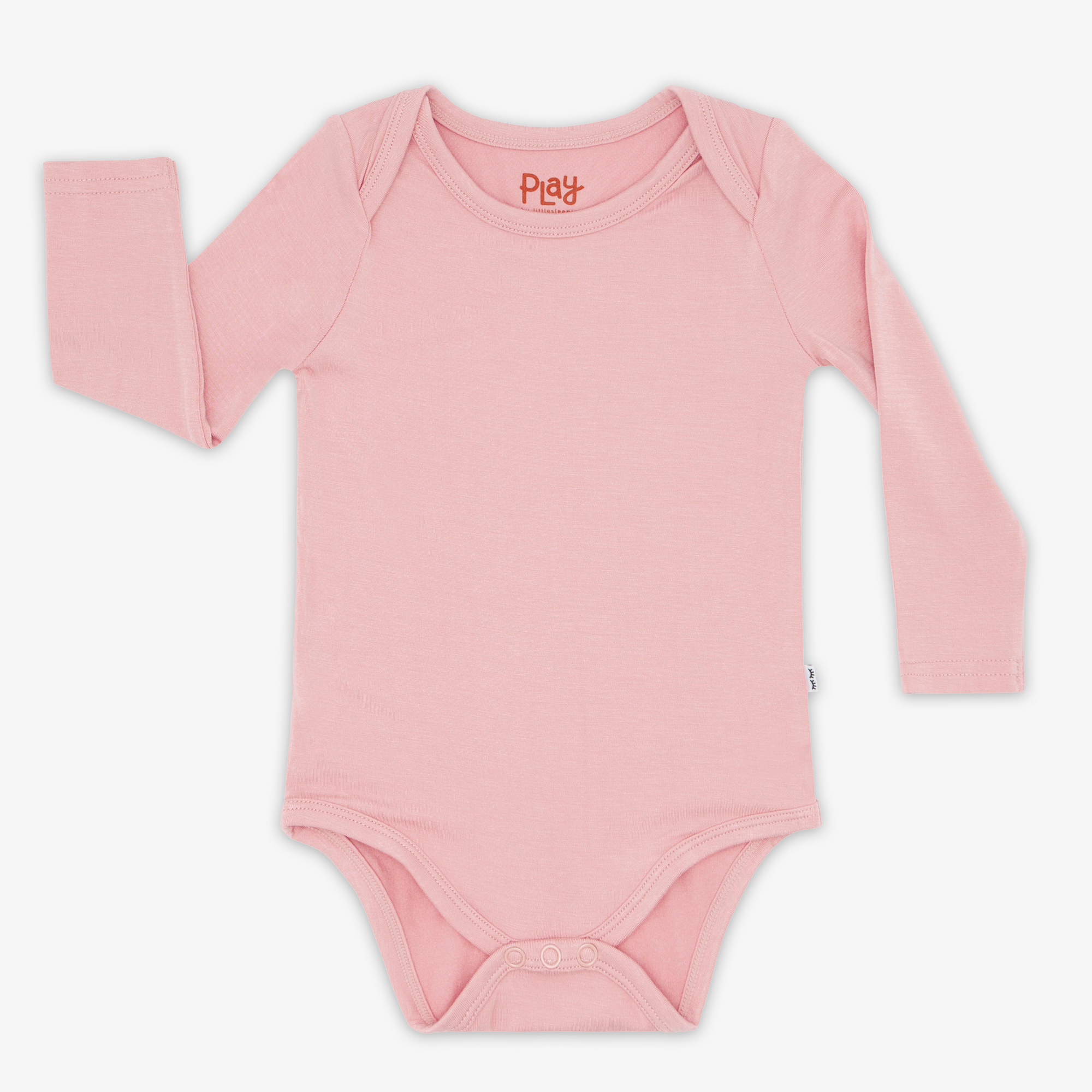 Flat lay of the Mauve Blush Long Sleeve Bodysuit