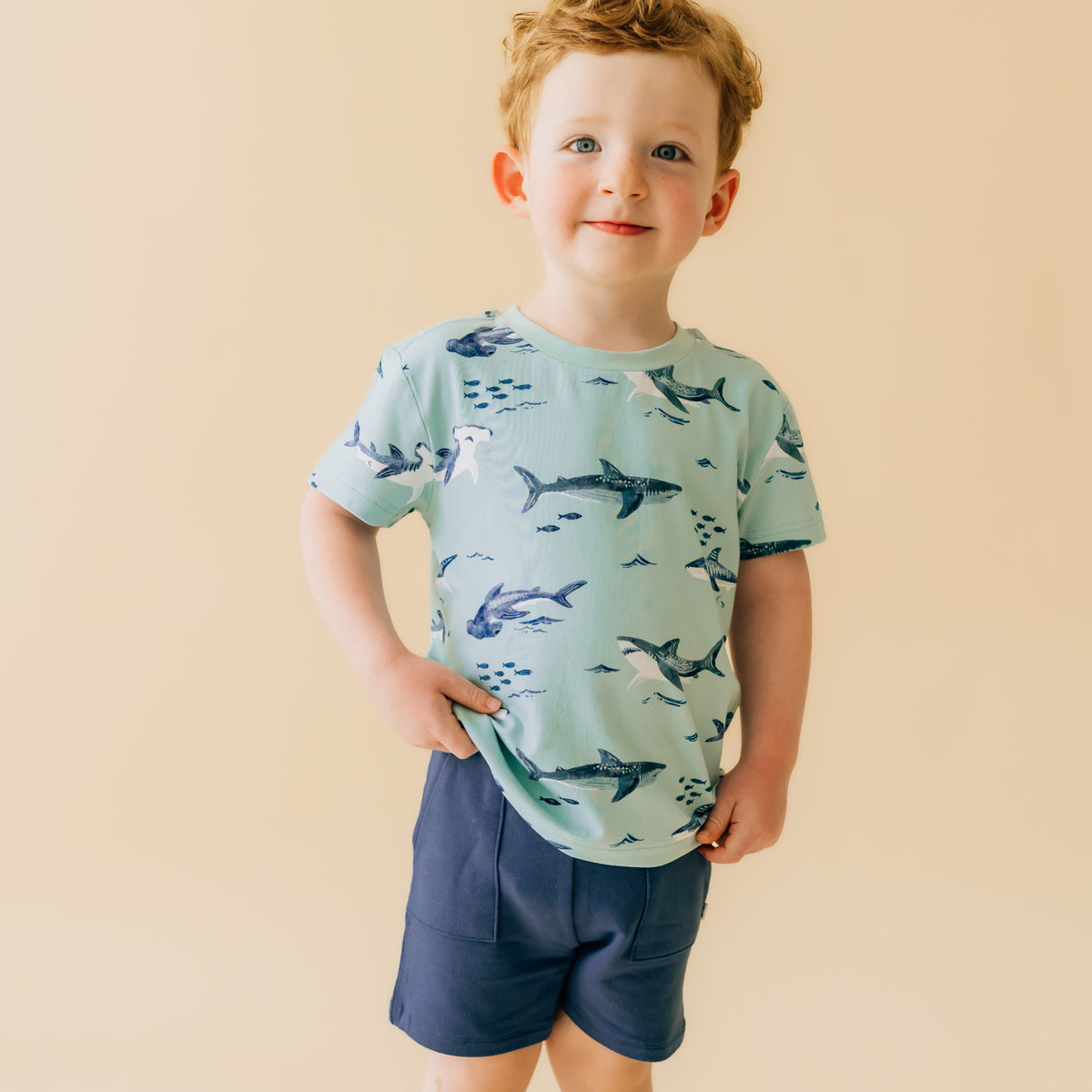 Surfin' Sharks Relaxed Tee - Little Sleepies