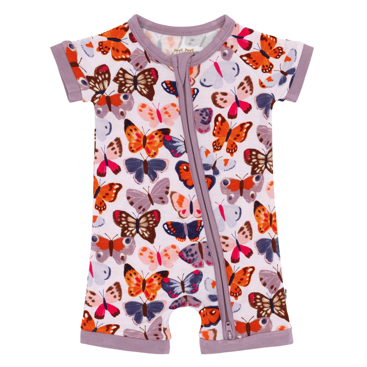 Little Sleepies Butterfly Kisses Zippy top Romper 6-12M LS NWT Pajamas PJs New