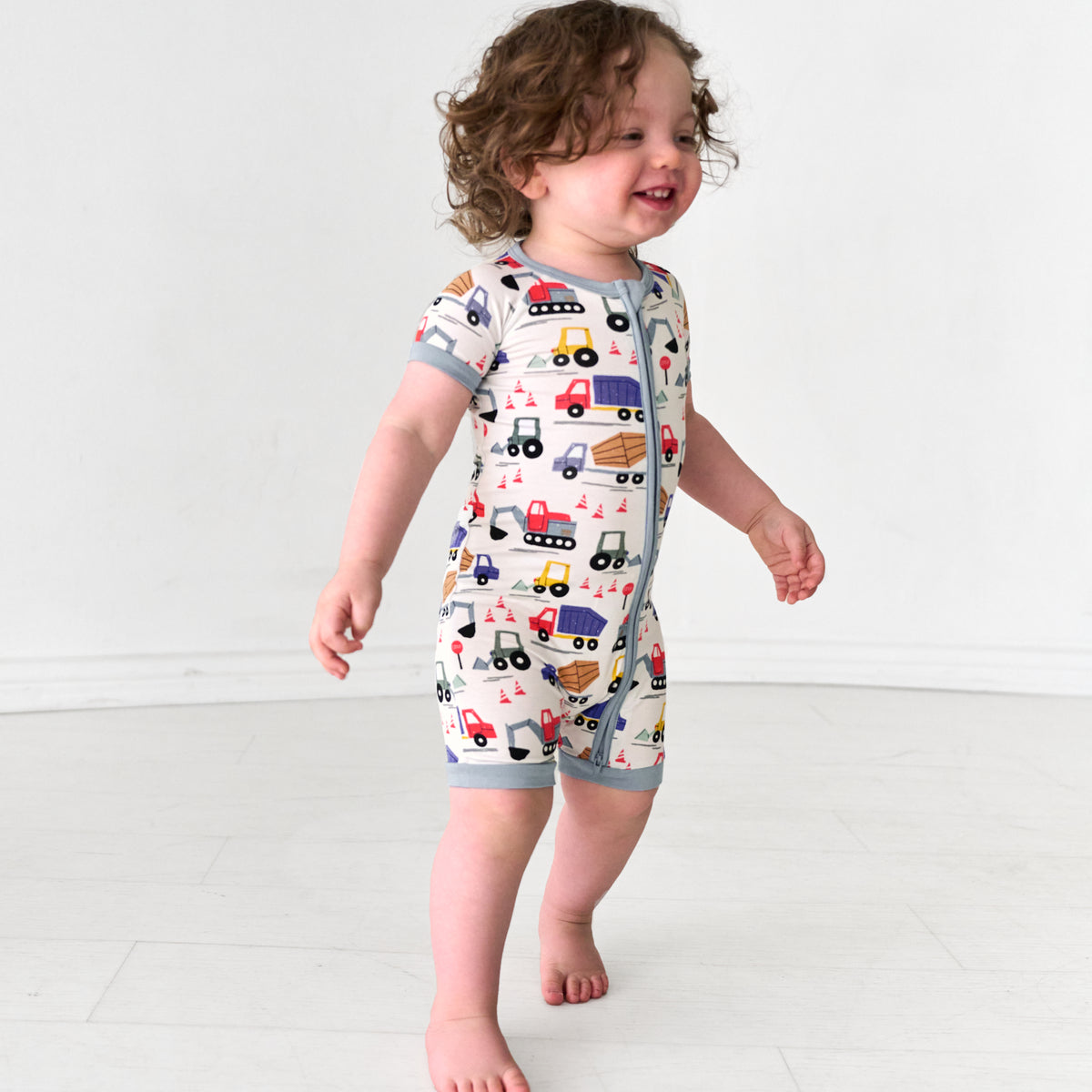 Little sleepies 3/6 clementine zip store shorty