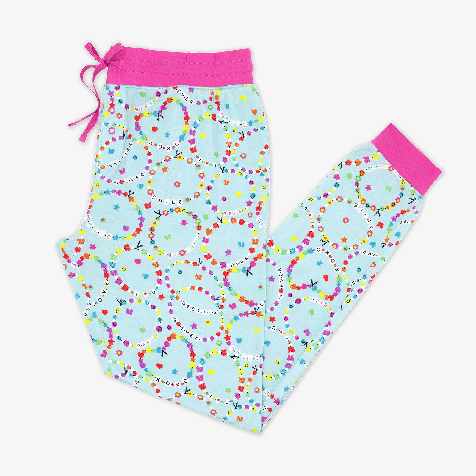 Flat lay of the Friends Forever Women's Pajama Pants
