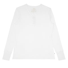 Flat lay image of a Bright White women's pj top