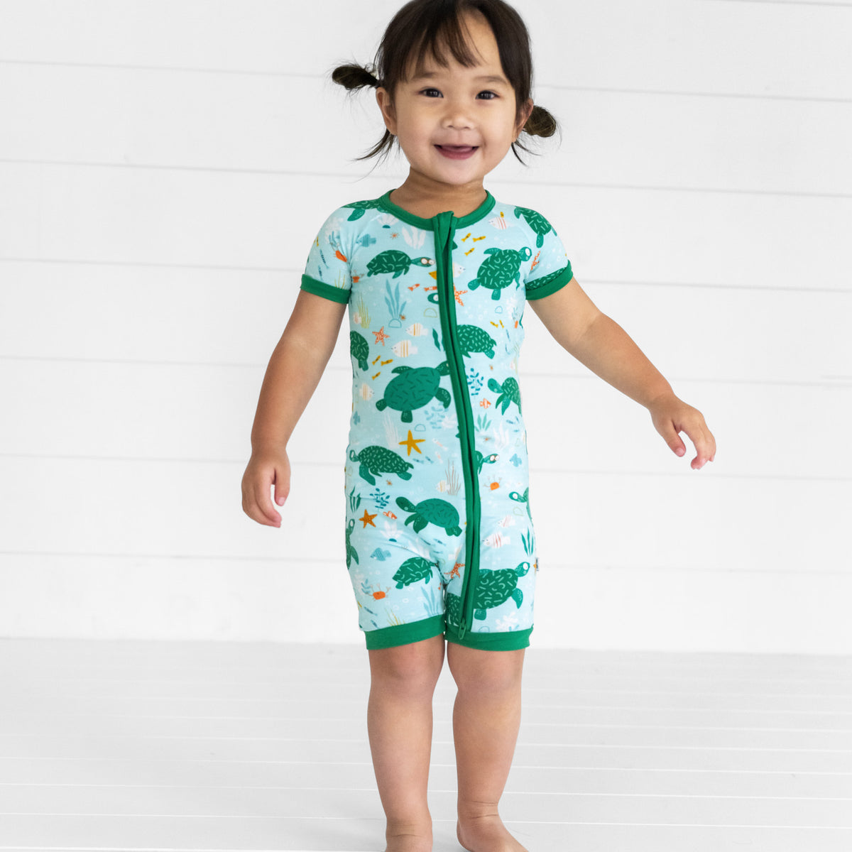 Little Sleepies Sea Turtle Friends Shorty on sale Romper 6-12 NIB