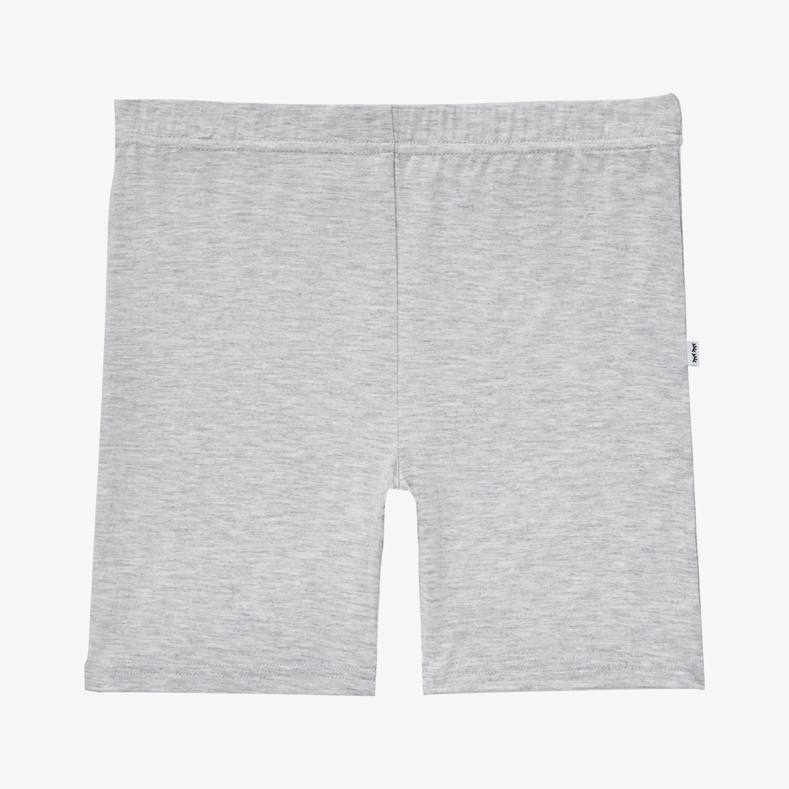 Flat lay of the Light Heather Gray Bike Shorts