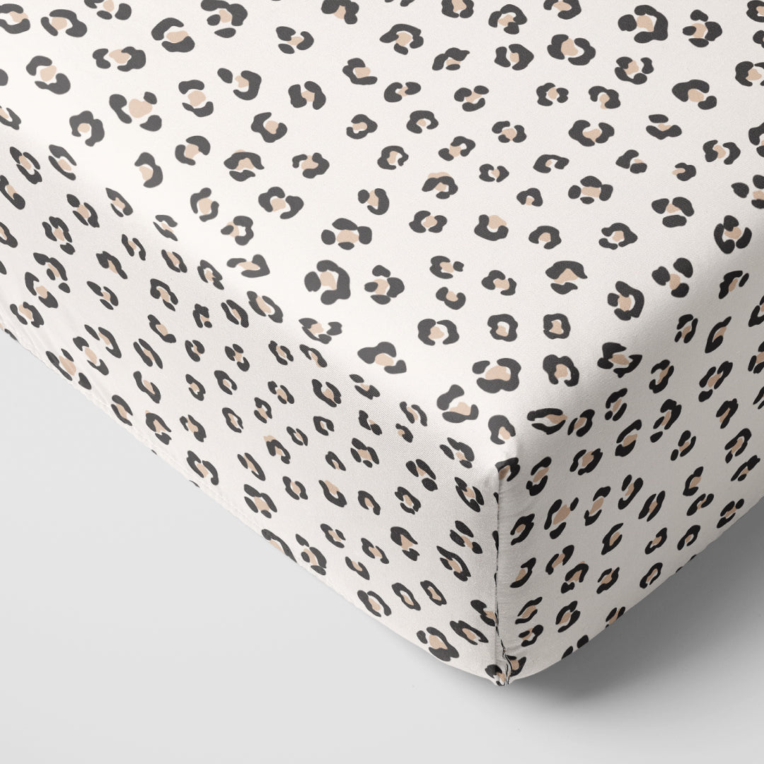 Luxe Leopard Fitted Crib Sheet Little Sleepies