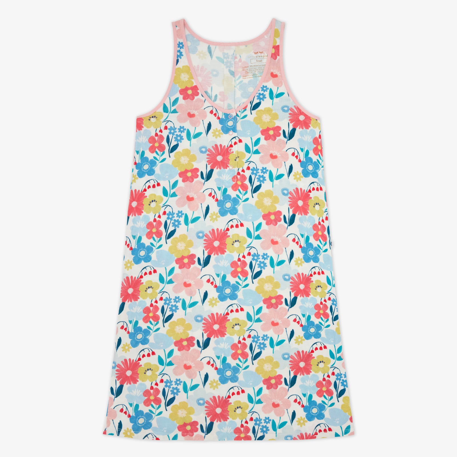 Flat lay of the Midsummer Meadow Women's Sleeveless Nightgown