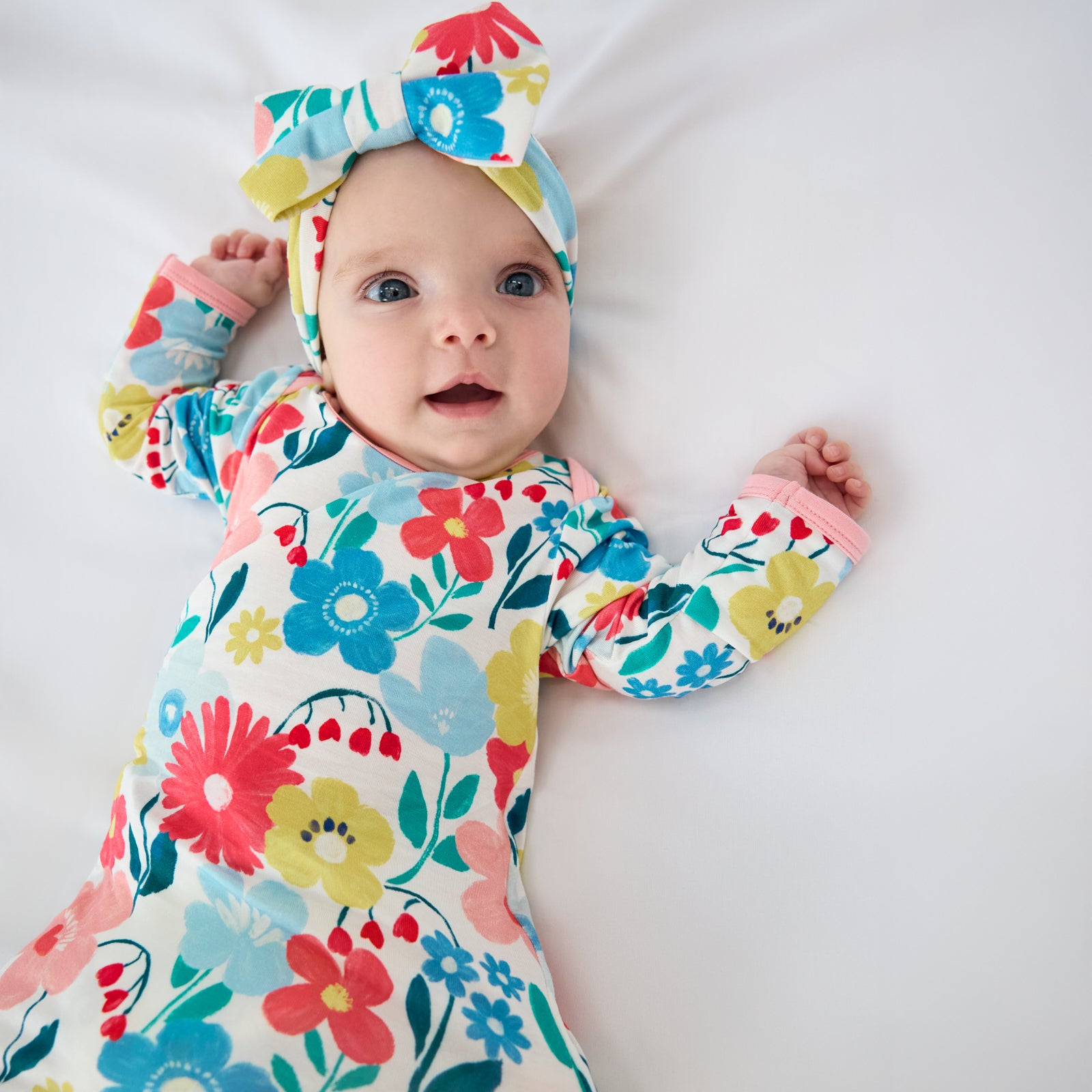 Alternate baby wearing the Midsummer Meadow Infant Gown