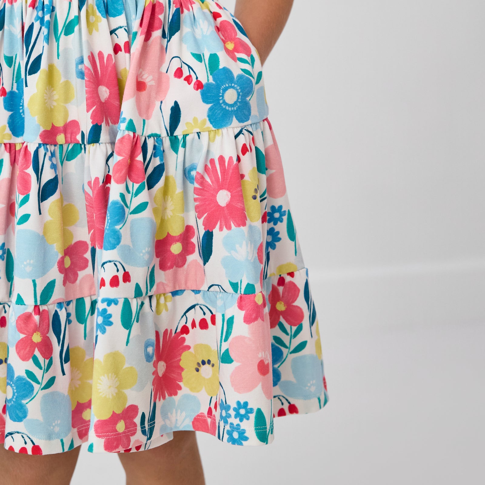 Close up of the skirt detail on the Midsummer Meadow Peasant Dress