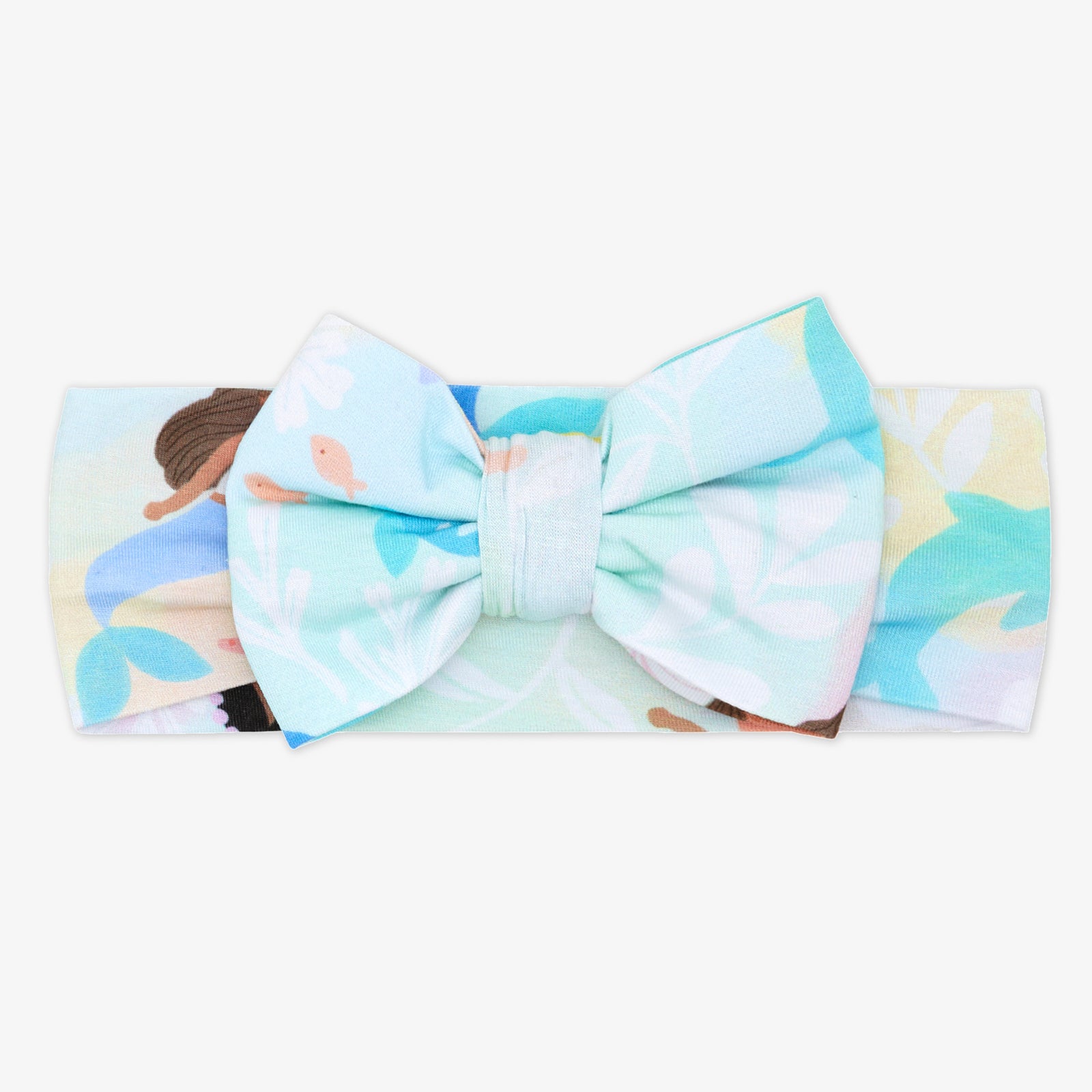 Flat lay of the Mystic Mermaids Luxe Bow Headband