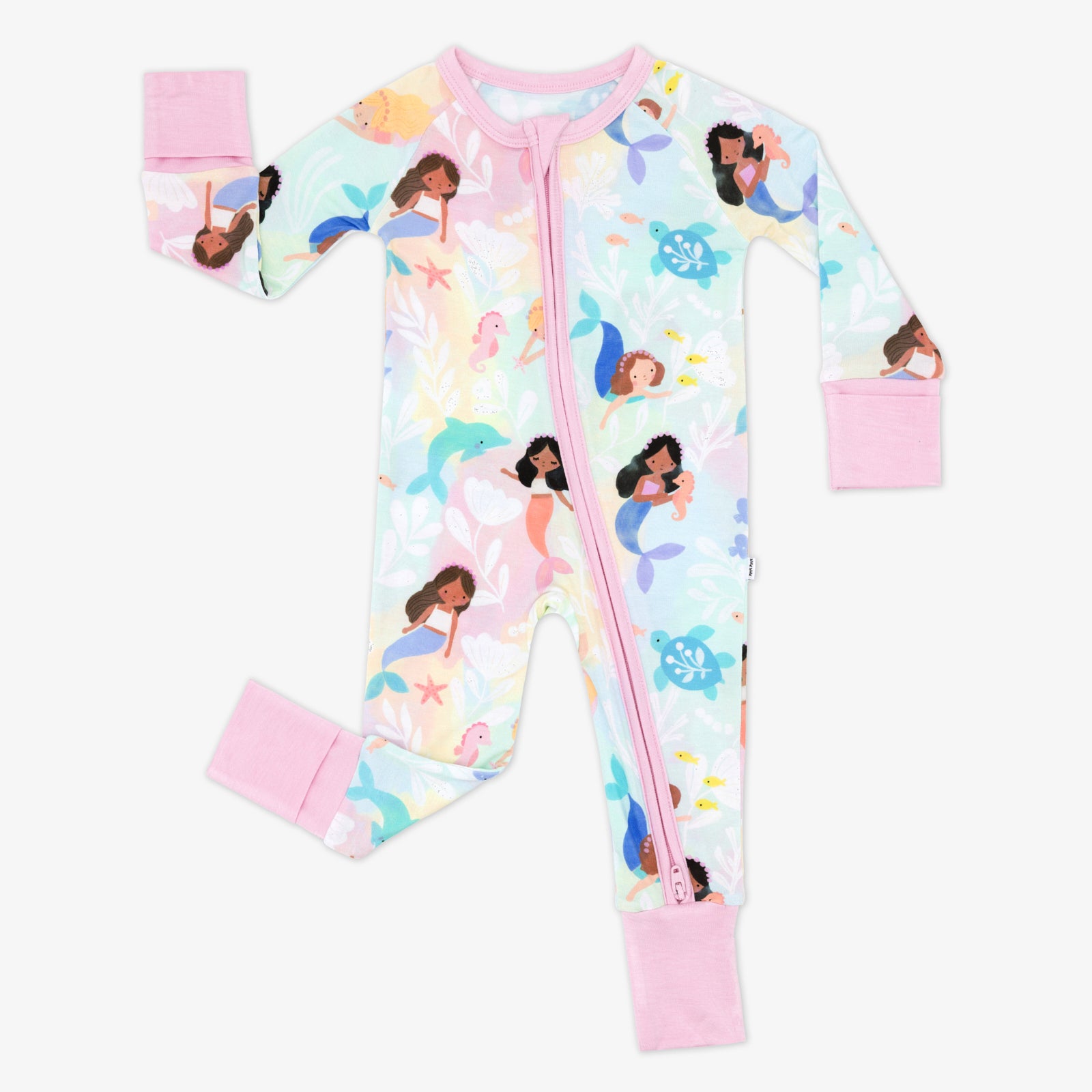 Flat lay of the Mystic Mermaids Zippy