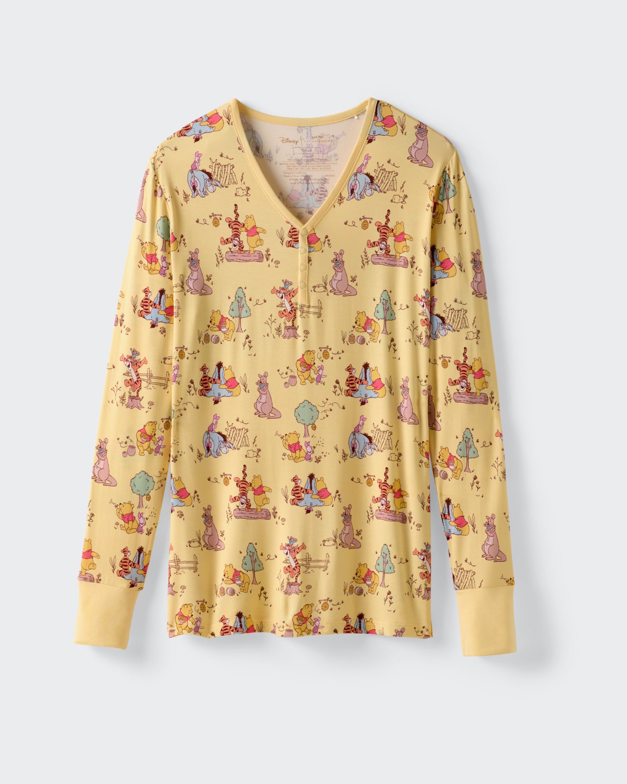 Flat lay of the Disney Playtime With Pooh Women's Pajama Top