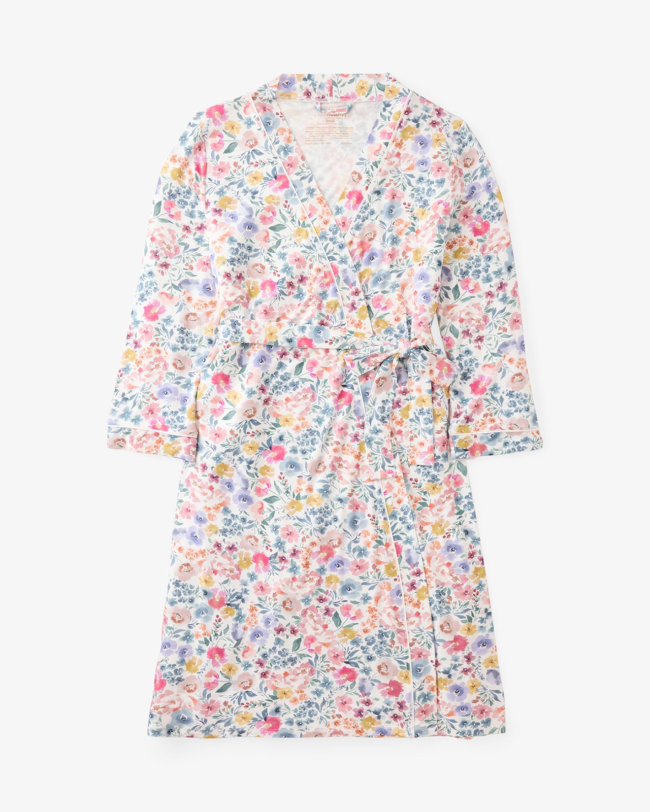 Flat lay of the Tiny Blooms Women's Robe