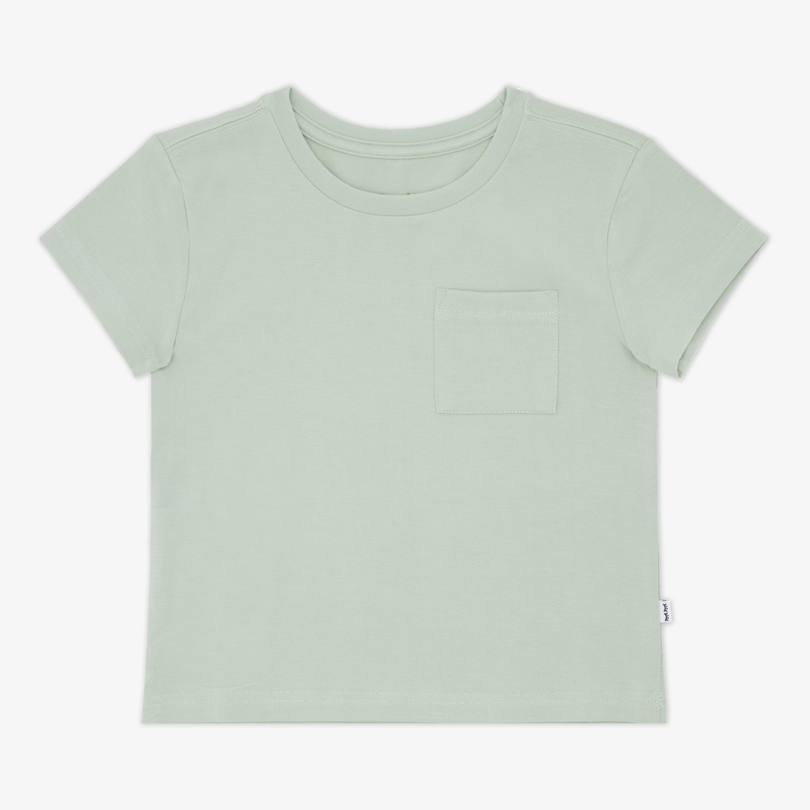 Flat lay of the Sage Mist Relaxed Pocket Tee