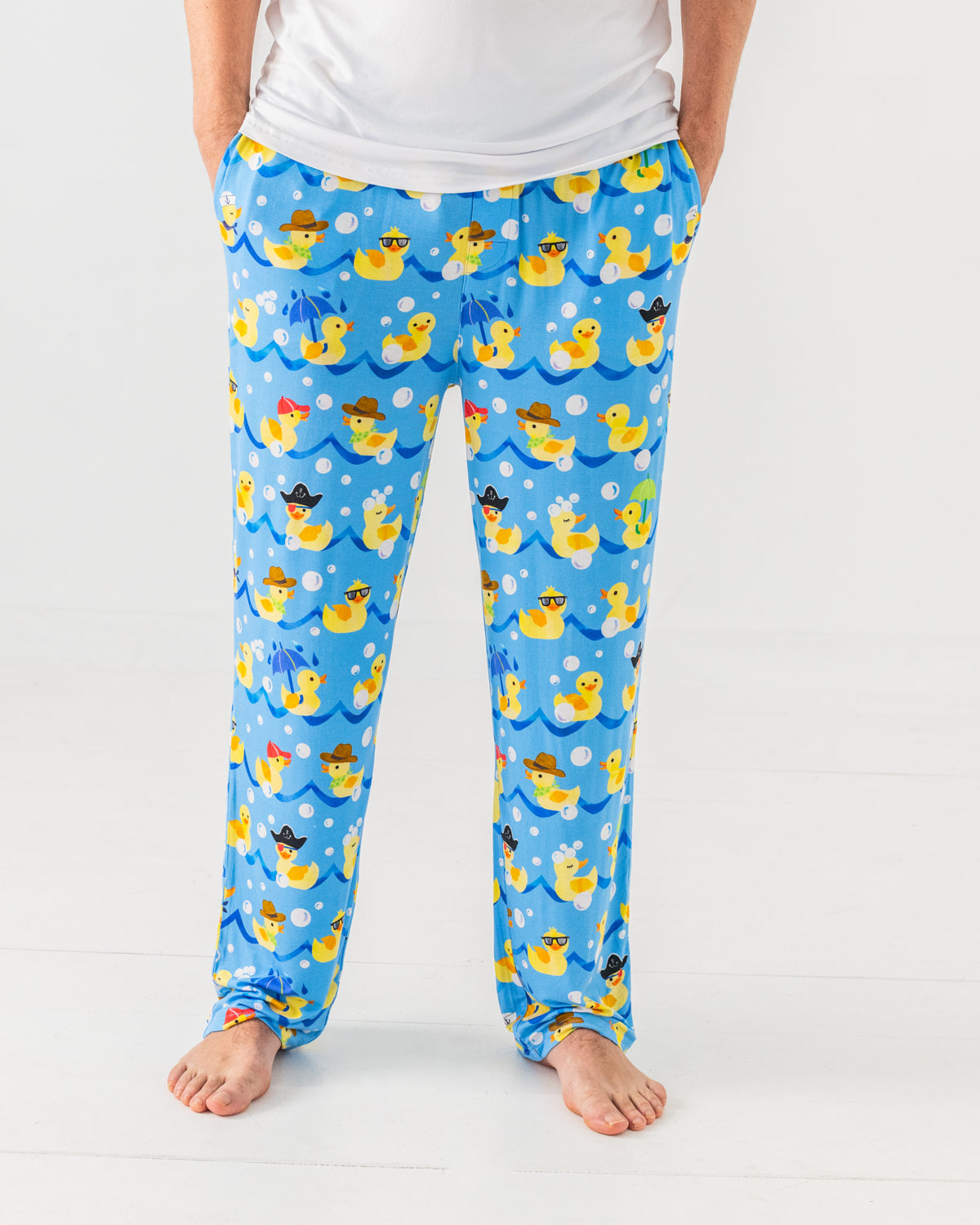Standing man wearing the Splish Splash Men's Pajama Pants