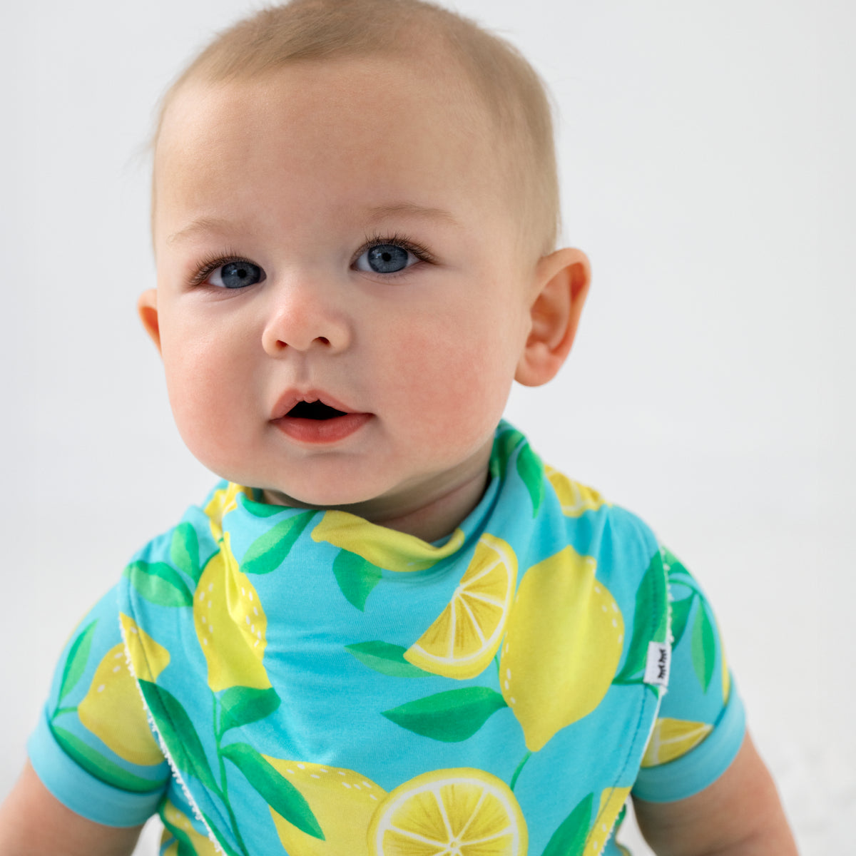 Blue Sunny Citrus Bandana Bib – Little Sleepies display picture 2