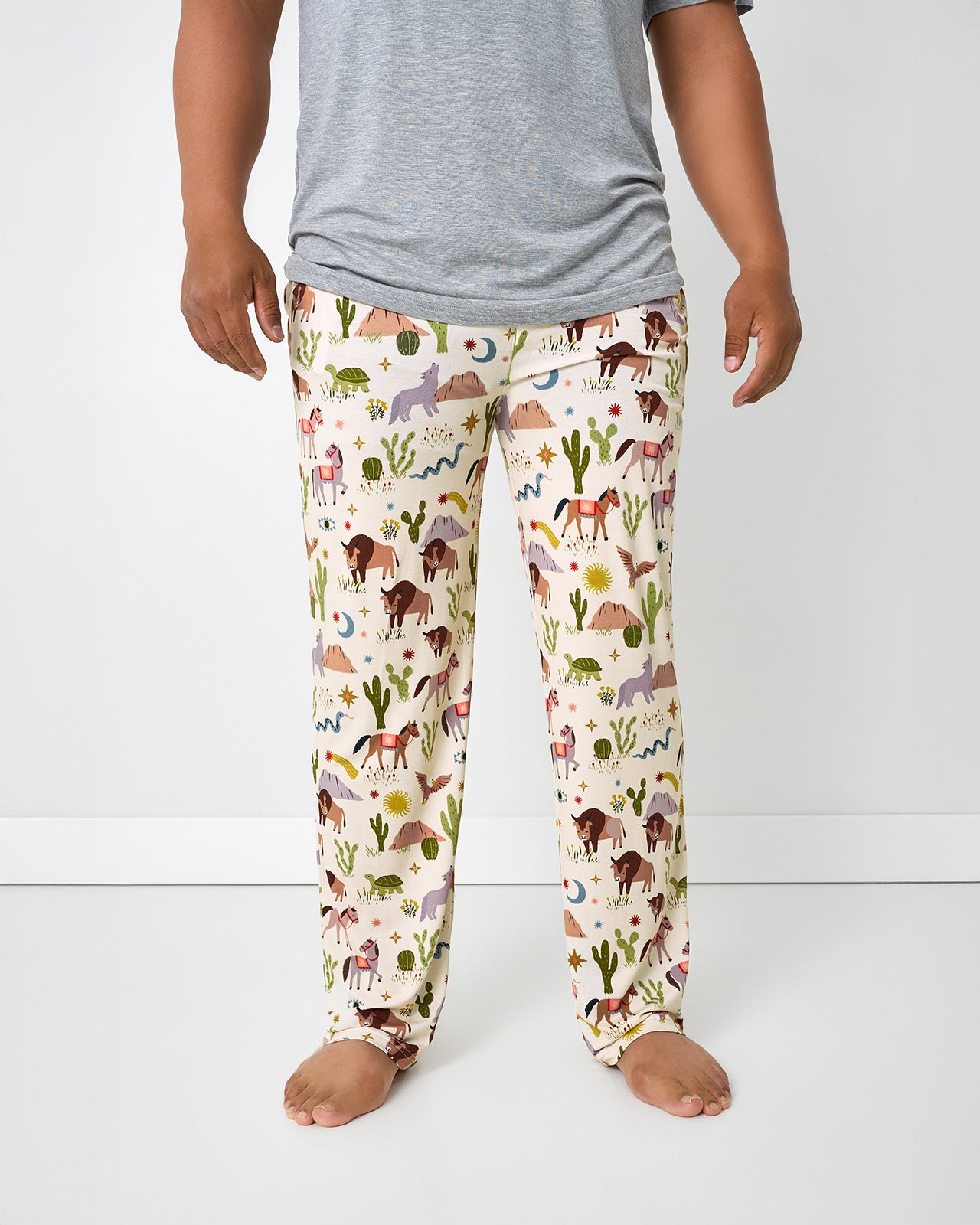 Man wearing the Wild Frontier Men's Pajama Pants
