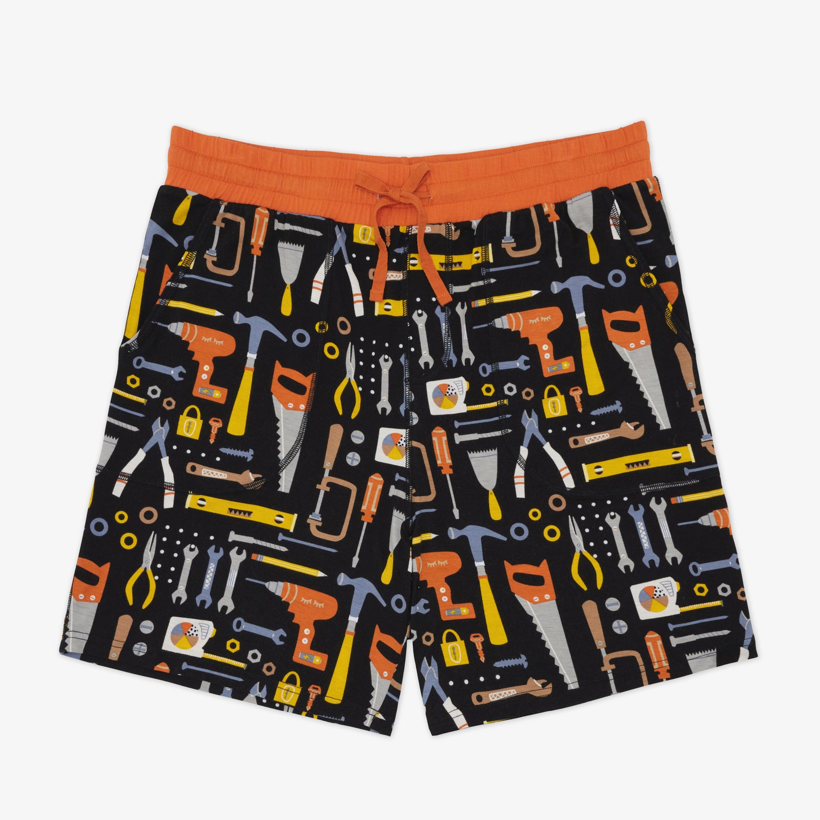Flat lay of the Little Builders Men's Pajama Shorts