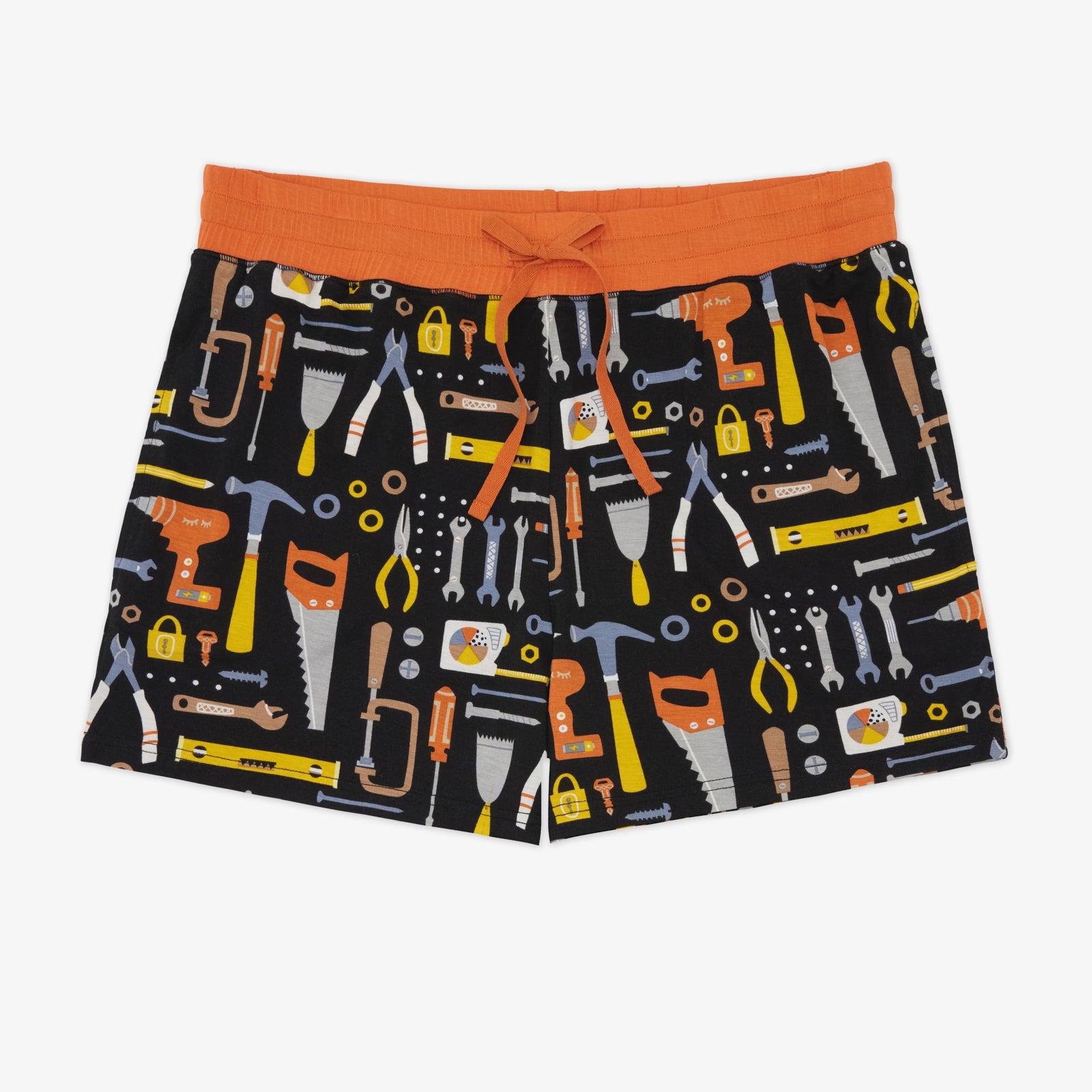 Flat lay of the Little Builders Women's Pajama Shorts