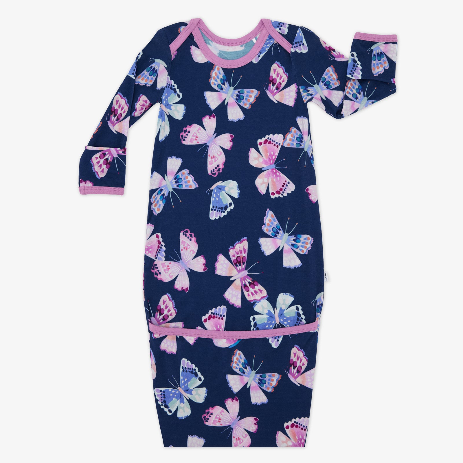 Flat lay of the Royal Butterflies Infant Gown