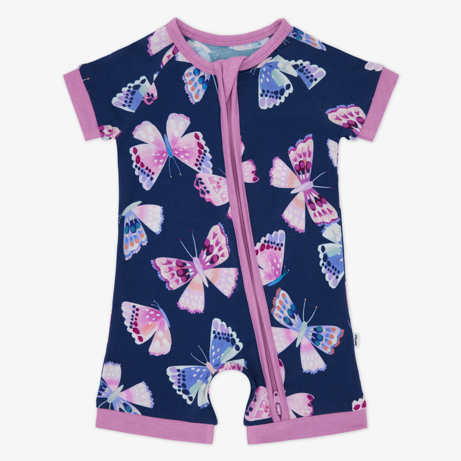 Flat lay of the Royal Butterflies Shorty Zippy