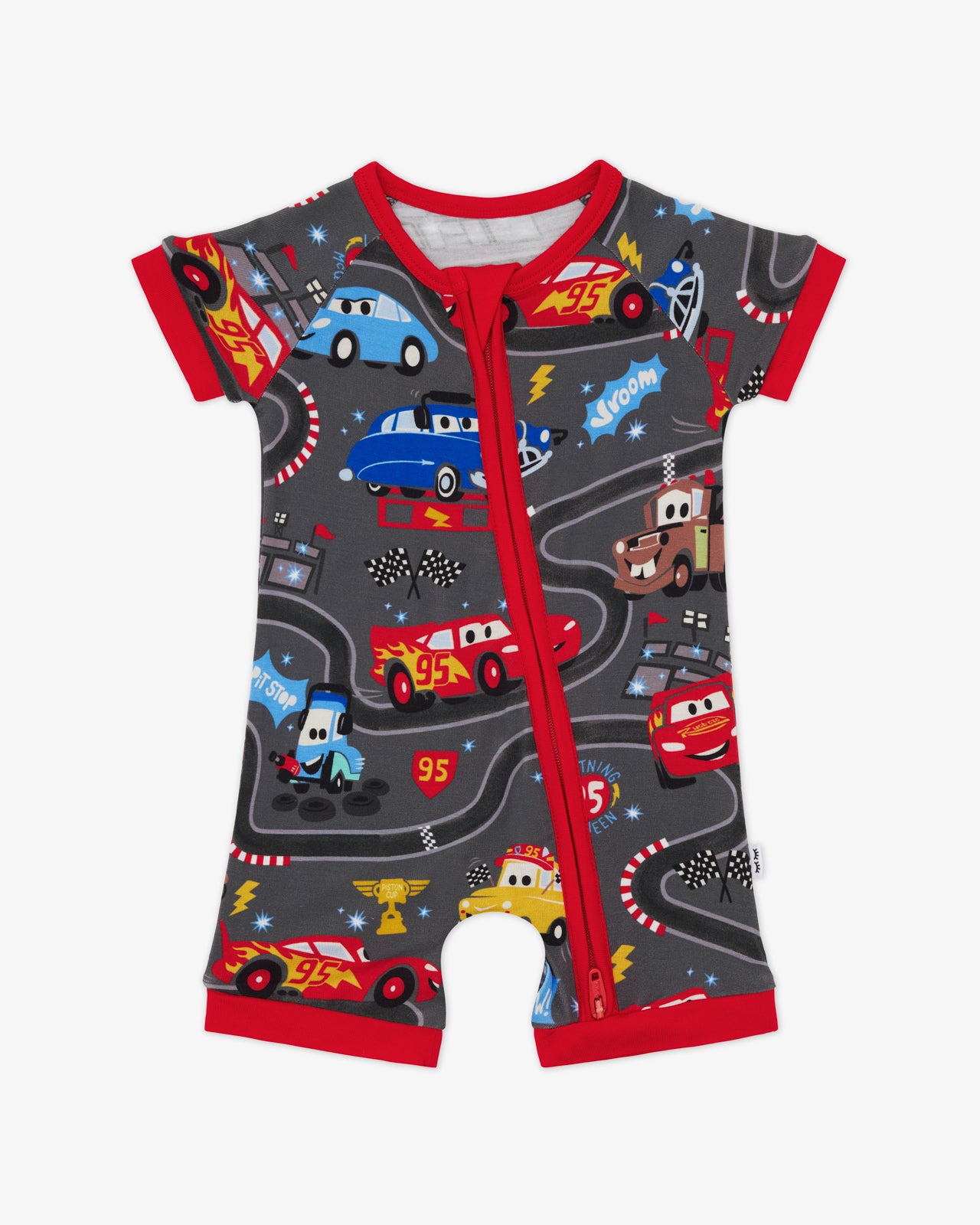 Flat lay of the Disney & Pixar Piston Cup Shorty Zippy