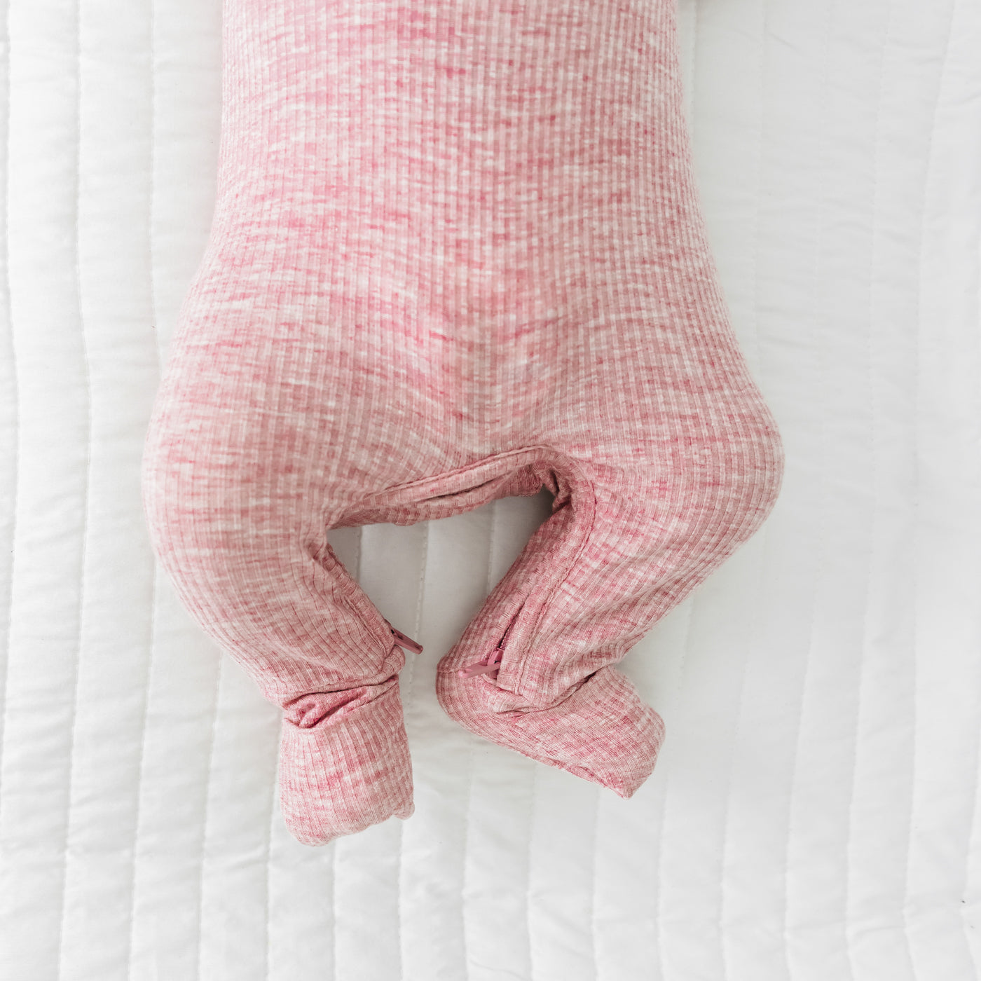 Crescent Zippy - Heather Mauve Ribbed Crescent Zippy