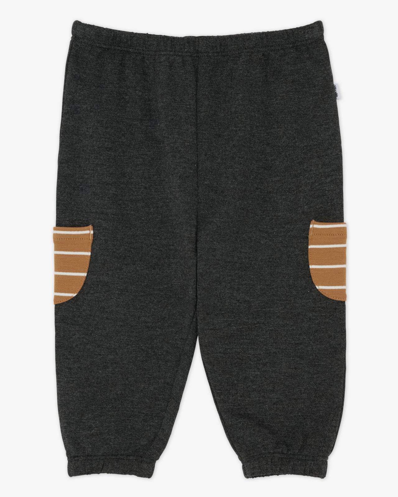 Flat lay of the Heather Black Cinched Jogger