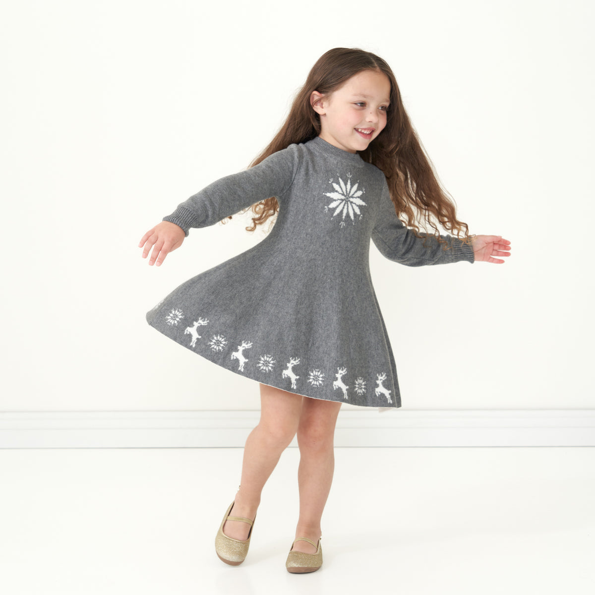 snowflake sweater dress