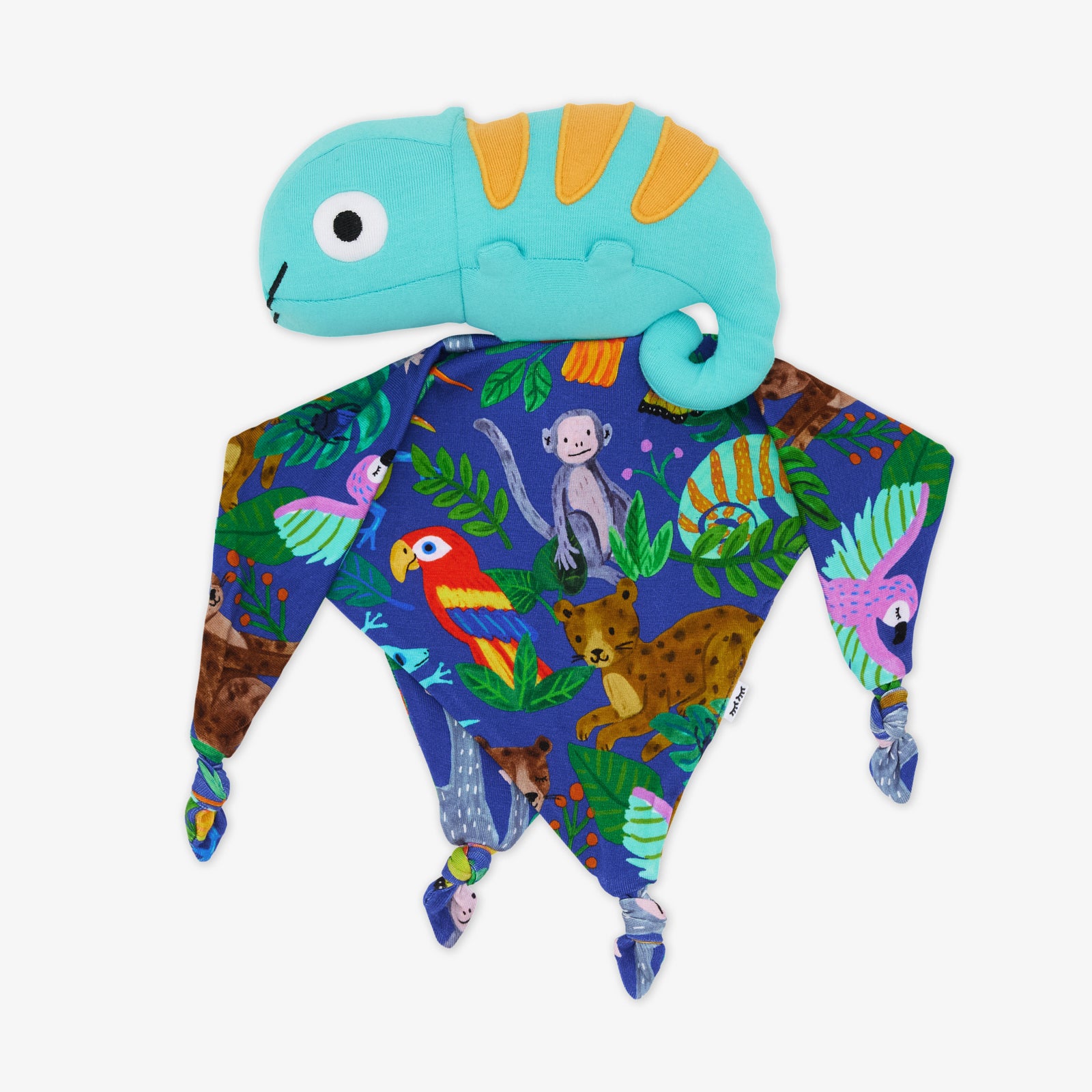 Flat lay of the Cammie the Chameleon Sleepyhead Lovey