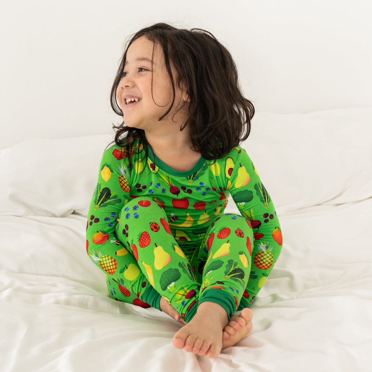 Green Farm Animals Two-Piece Pajama Set - Little Sleepies